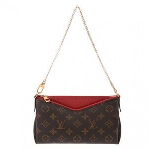 Louis Vuitton Monogram Pallas Cerise Red Canvas Shoulder Bag
